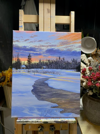 Majestic Oil/Pencil on Canvas